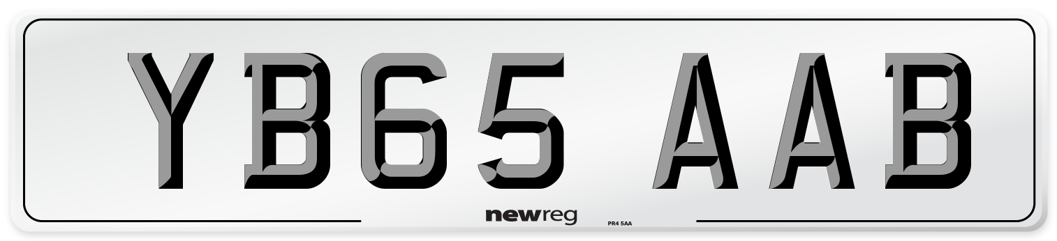 YB65 AAB Number Plate from New Reg